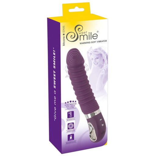 SMILE Soft - akkus, melegítős vibrátor lila