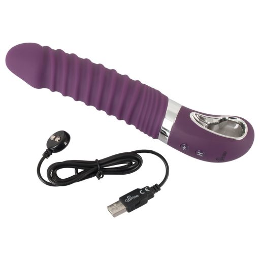 SMILE Soft - akkus, melegítős vibrátor lila