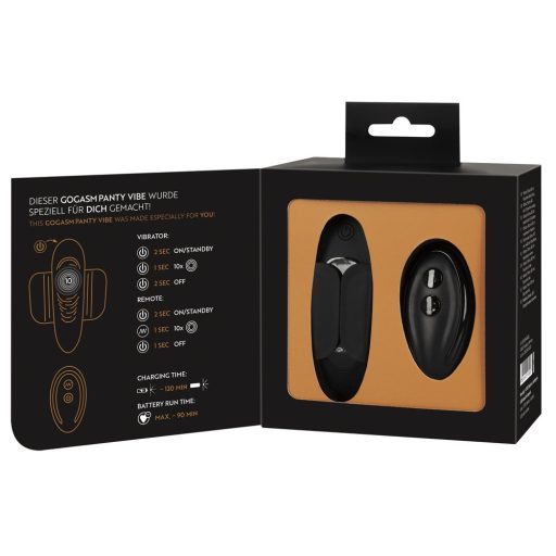 GoGasm Panty - akkus, rádiós csiklóvibrátor fekete