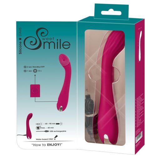 SMILE G-spot - akkus, bordázott G-pont vibrátor lila