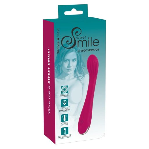 SMILE G-spot - akkus, bordázott G-pont vibrátor lila