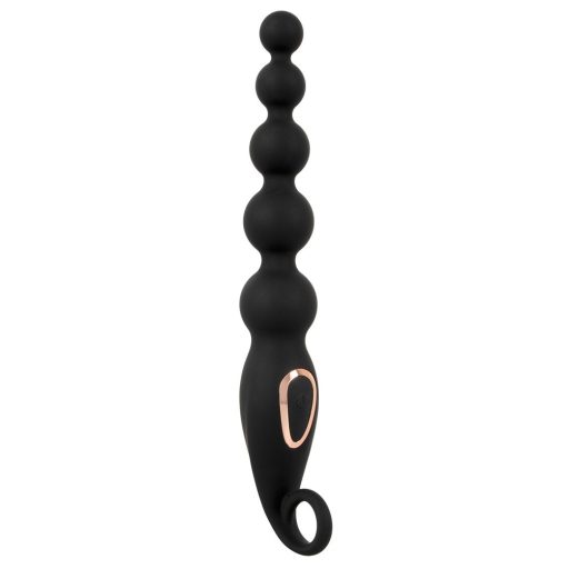 ANOS Anal Beads - anál gyöngysor vibrációval fekete