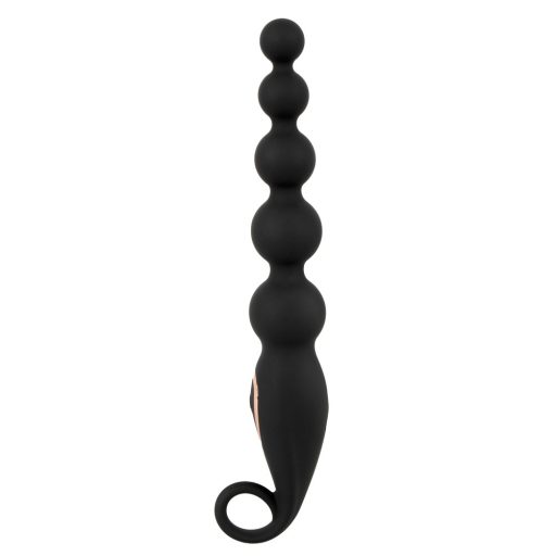 ANOS Anal Beads - anál gyöngysor vibrációval fekete