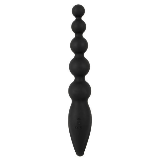 ANOS Anal Beads - anál gyöngysor vibrációval fekete