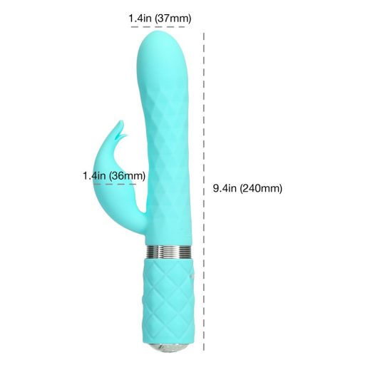 Pillow Talk Lively - akkus, csiklókaros vibrátor türkiz