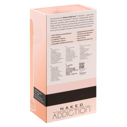 Naked Addiction Rotating 8 - akkus, forgó vibrátor 20cm - natúr
