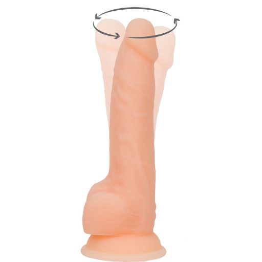 Naked Addiction Rotating 8 - akkus, forgó vibrátor 20cm - natúr