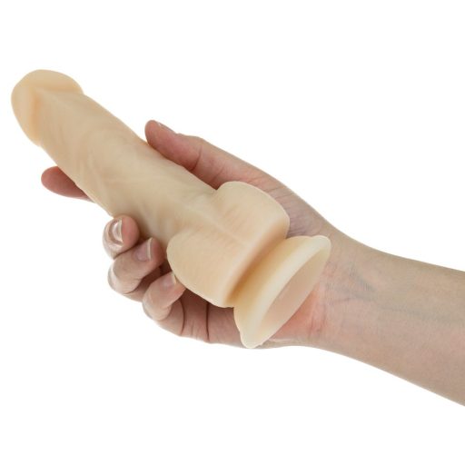 Naked Addiction Rotating 7 - akkus, forgó vibrátor 18cm - natúr