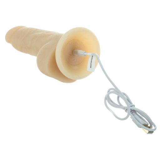 Naked Addiction Rotating 7 - akkus, forgó vibrátor 18cm - natúr