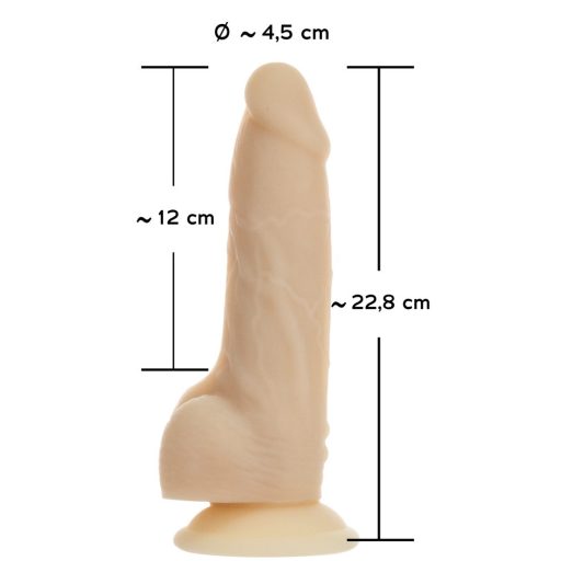 Naked Addiction Rotating 7 - akkus, forgó vibrátor 18cm - natúr