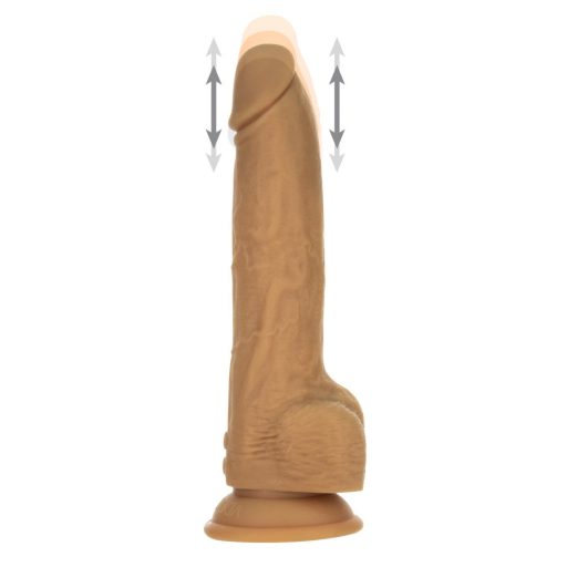 Naked Addiction Thrusting 9 - rádiós, lökő vibrátor - sötét 23cm