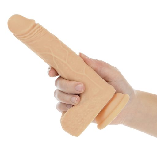 Naked Addiction Thrusting 7,5 - akkus, lökő vibrátor 19cm - natúr