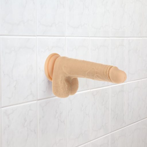 Naked Addiction Thrusting 7,5 - akkus, lökő vibrátor 19cm - natúr
