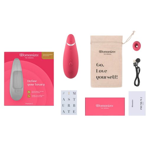Womanizer Premium 2 - akkus, vízálló csiklóizgató pink