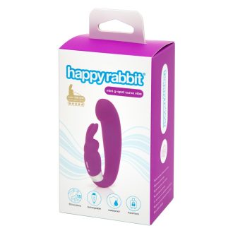 Happyrabbit Mini G - akkus, csiklókaros G-pont vibrátor lila