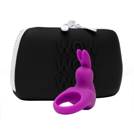 Happyrabbit Cock Kit - vibrációs péniszgyűrű tárolótáskával lila