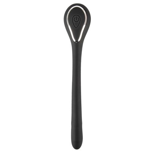 Penis Plug Dilator - akkus húgycsővibrátor 0,6-1,1cm - fekete