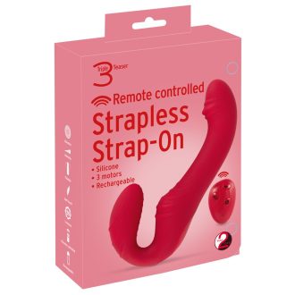 You2Toys Strapless - akkus, rádiós, felcsatolható vibrátor piros