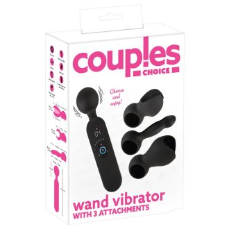 Couples Choice - akkus, melegítős masszírozó vibrátor fekete