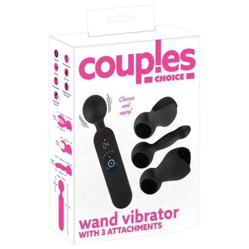 Couples Choice - akkus, melegítős masszírozó vibrátor fekete
