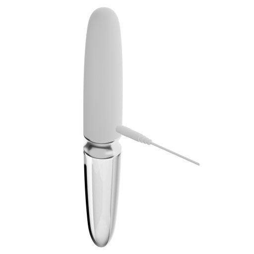 Liaison Straight - akkus, LED vibrátor áttetsző-fehér