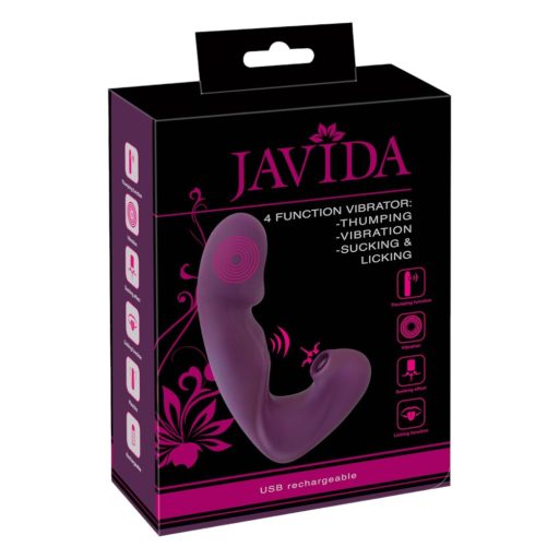 Javida - 4in1 csiklóizgató vibrátor (lila)