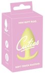   Cuties Mini Butt Plug - szilikon anál dildó - sárga (3,1cm)