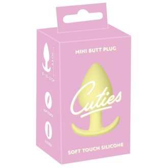 Cuties Mini Butt Plug - szilikon anál dildó - sárga 3,1cm