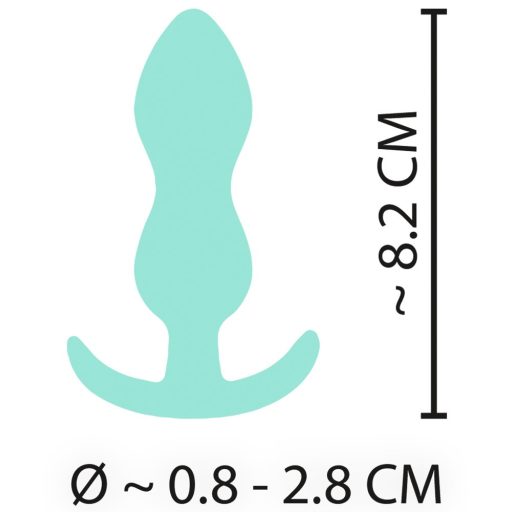 Cuties Mini Butt Plug - szilikon anál dildó - menta 2,3cm