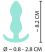 Cuties Mini Butt Plug - szilikon anál dildó - menta 2,3cm