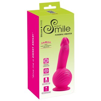 SMILE Powerful - akkus, 2 motoros tapadótalpas vibrátor pink