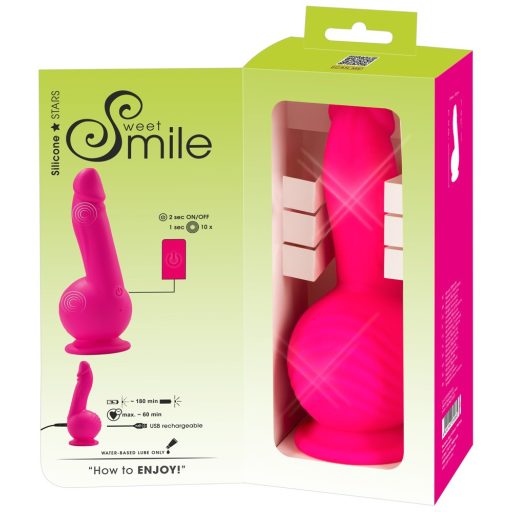 SMILE Powerful - akkus, 2 motoros tapadótalpas vibrátor pink