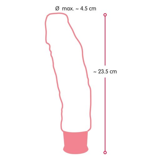 Nature Skin - élethű vibrátor (natúr, 23 cm)