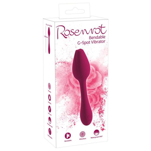 You2Toys Rosenrot - hajlítható rózsabimbó G-pont vibrátor vörös