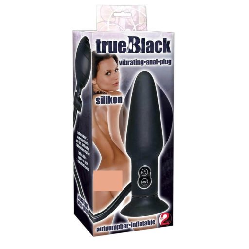 You2Toys True Black - pumpálható anál vibrátor (fekete)