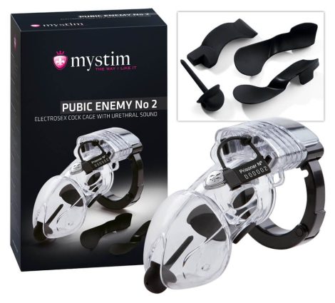 mystim Pubic Enemy No 2 - elektro pénisz ketrec
