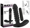 Black Velvet redős vibrátor - közepes fekete Black Velvet redős vibrátor - közepes fekete