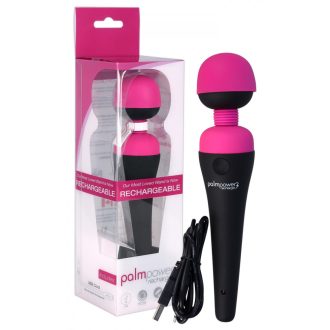 PalmPower Wand - akkus masszírozó vibrátor pink-fekete