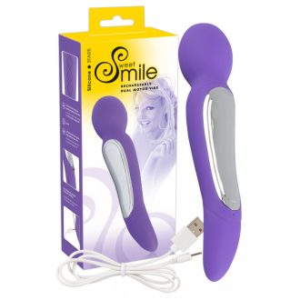 SMILE Wand - Dupla motoros masszírozó vibrátor lila