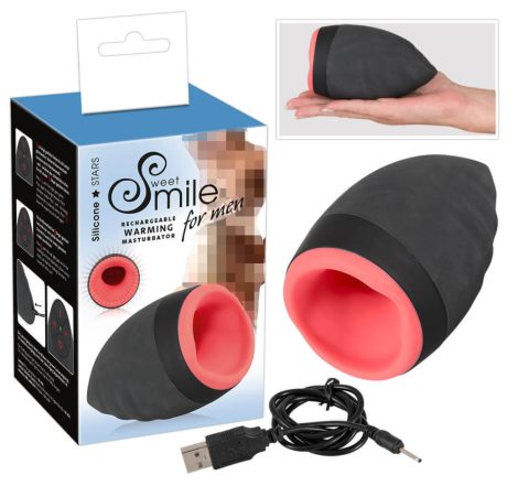 / SMILE Warming - akkus, melegítő száj maszturbátor férfiaknak