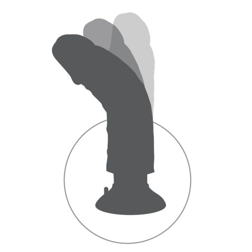 King Cock 7 hajlítható, herés, tapadótalpas vibrátor 18 cm - natúr