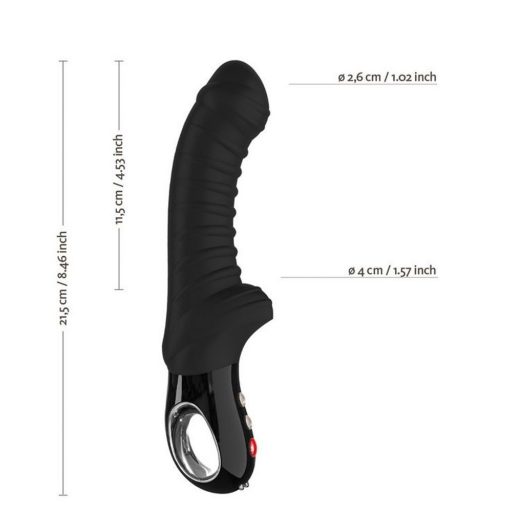 Fun Factory Tiger G5 - vízálló barázdált G-pont vibrátor fekete
