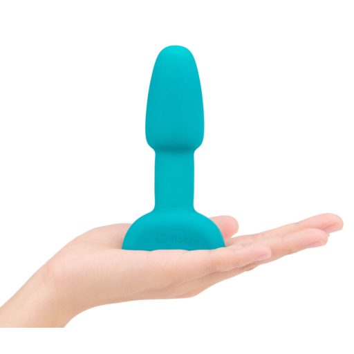 b-Vibe Rimming - forgó gyöngyös anál vibrátor türkiz