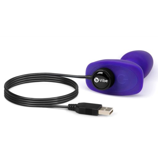 b-Vibe Rimming - forgó gyöngyös anál vibrátor lila