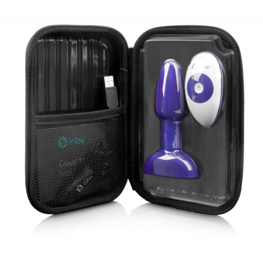 b-Vibe Rimming - forgó gyöngyös anál vibrátor lila
