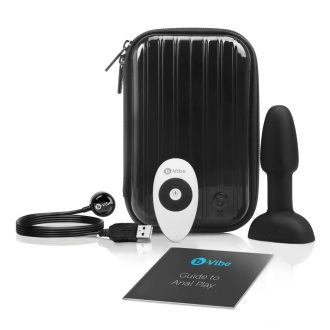 b-Vibe Rimming - forgó gyöngyös anál vibrátor fekete