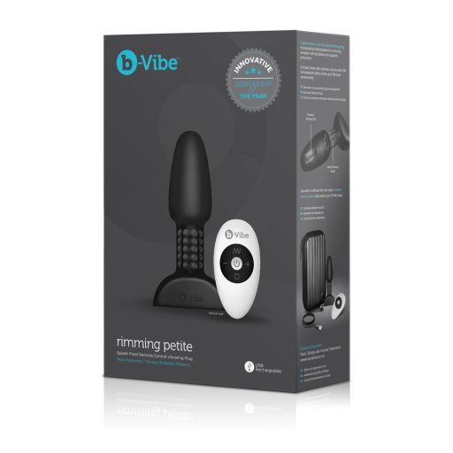 b-Vibe Rimming - forgó gyöngyös anál vibrátor fekete