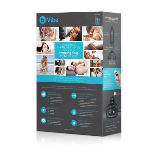 b-Vibe Rimming - forgó gyöngyös anál vibrátor fekete