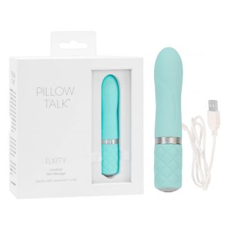 Pillow Talk Flirty - akkus rúd vibrátor türkiz