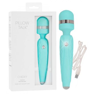 Pillow Talk Cheeky Wand - akkus masszírozó vibrátor türkiz